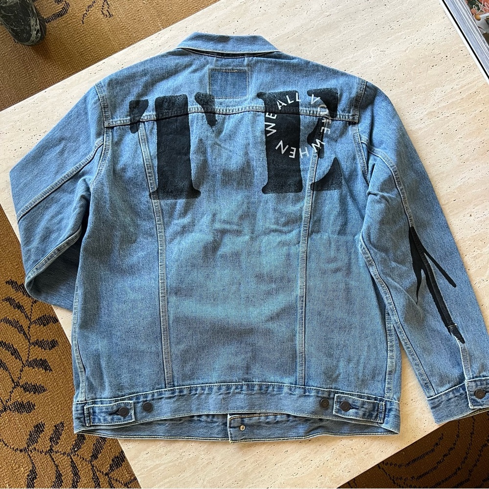 NWT LEVI'S Denim Trucker Jacket Vintage Fit VOTE Sz XXL - Picture 3 of 6